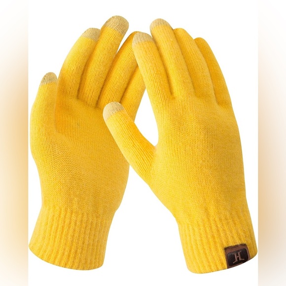 Sz OS Women's Winter Touchscreen Stretch Thermal Magic Gloves Warm Wool Knitted - Picture 2 of 9